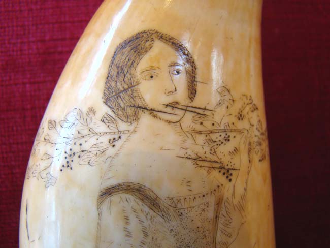 A fine and large Scrimshaw Whale's tooth circa 1850 — image 4